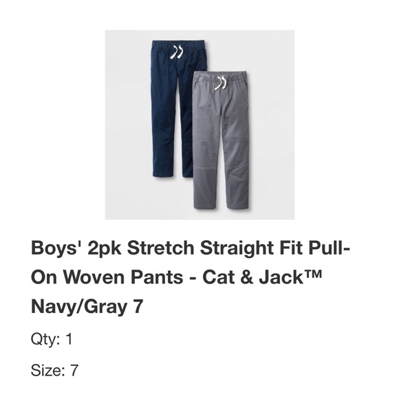 EUC Bundle of Cat & Jack Boys’ Straight Fit Pull On Pants - Picture 2 of 4